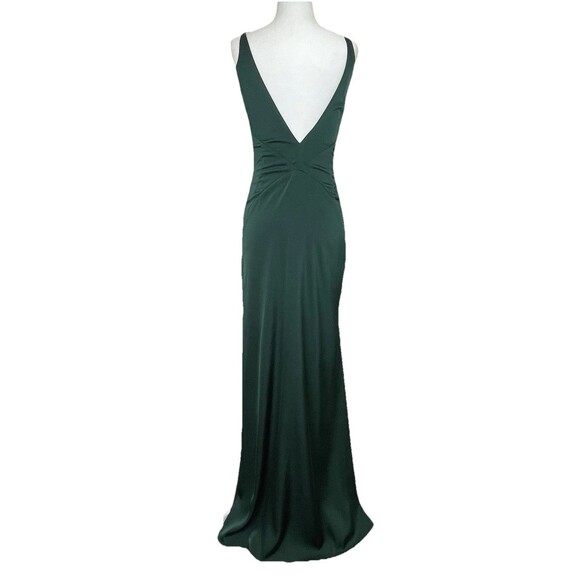 Lulus Aura Emerald Green Sleeveless Satin Maxi Dress Party Wedding HOCO Prom-XS - Picture 4 of 10
